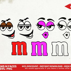 M and M Faces Svg M and M Faces Cut File M and M Faces - Etsy Ireland