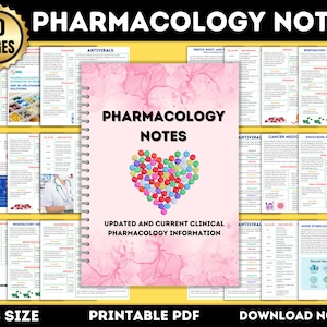 Nursing Students | Pharmacology Study Guide | Nursing Notes | Pharmacology Notes | Nursing School Notes | NCLEX Pharmacology