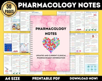 Estudiantes de enfermería / Guía de estudio de farmacología / Notas de enfermería / Notas de farmacología / Notas de la escuela de enfermería / Farmacología NCLEX