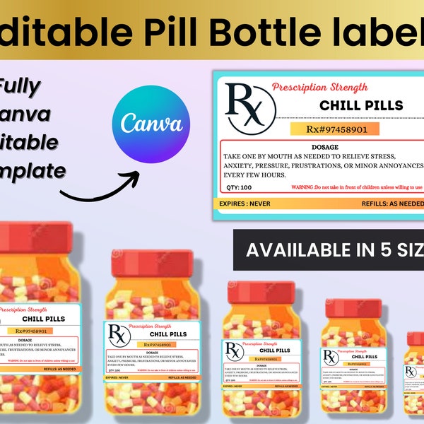 Pill Bottle Etsy