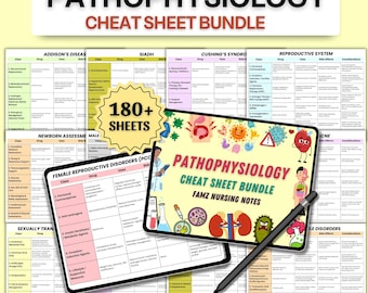 Pathophysiology Cheat Sheet Bundle | Pathophysiology Nursing | Nursing Student | PDF