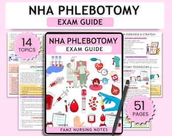 2026 NHA Phlebotomy Exam Guide | Phlebotomy Notes | Order of Draw | Practice Questions | Certification Prep