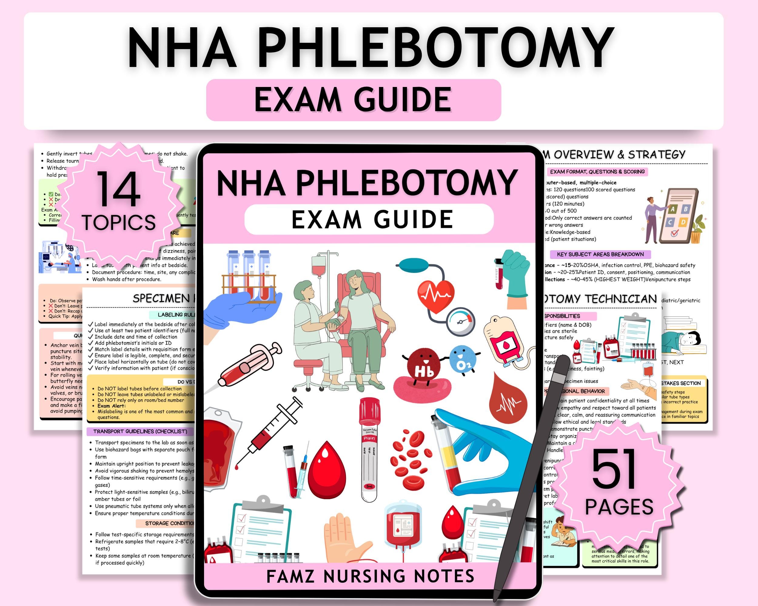 2026 NHA Phlebotomy Exam Guide | Phlebotomy Notes | Order of Draw ...