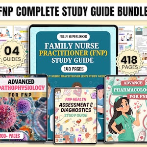 Guide d'étude complet FNP | FNP Physiopathologie et pharmacologie | Évaluation infirmière | De la tête aux pieds | PDF