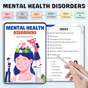 Bundel psychische stoornissen | Geestelijke gezondheid Verpleegkundige opmerkingen | Verplegingsnotities | Psychiatrische verpleegkunde | PMHNP-studiegids | FAMZ-verplegingsnotities