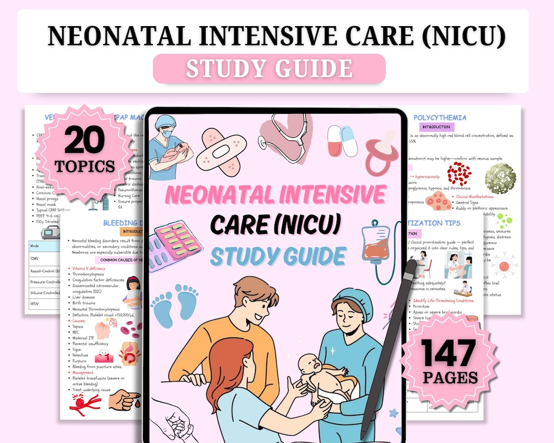 Neonatal Intensive Care Study Guide | NICU Nurse Notes | Neonatal Exam ...