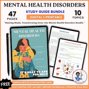 Mental Health Disorders Notes | Mental Health Nursing | Psychiatric Nursing | PMHNP Study Guide | Mental Health Bundle | Fully Hyperlinked