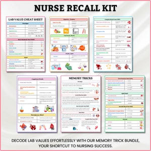 6 Pages Lab Values Cheat Sheet & Memory Tricks | Lab Values Nursing ...