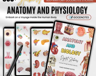 900+ Anatomy & Biology Stickers | Anatomy Stickers | GoodNotes Stickers | Pre-Cropped Human Body Stickers | Digital Stickers For iPad