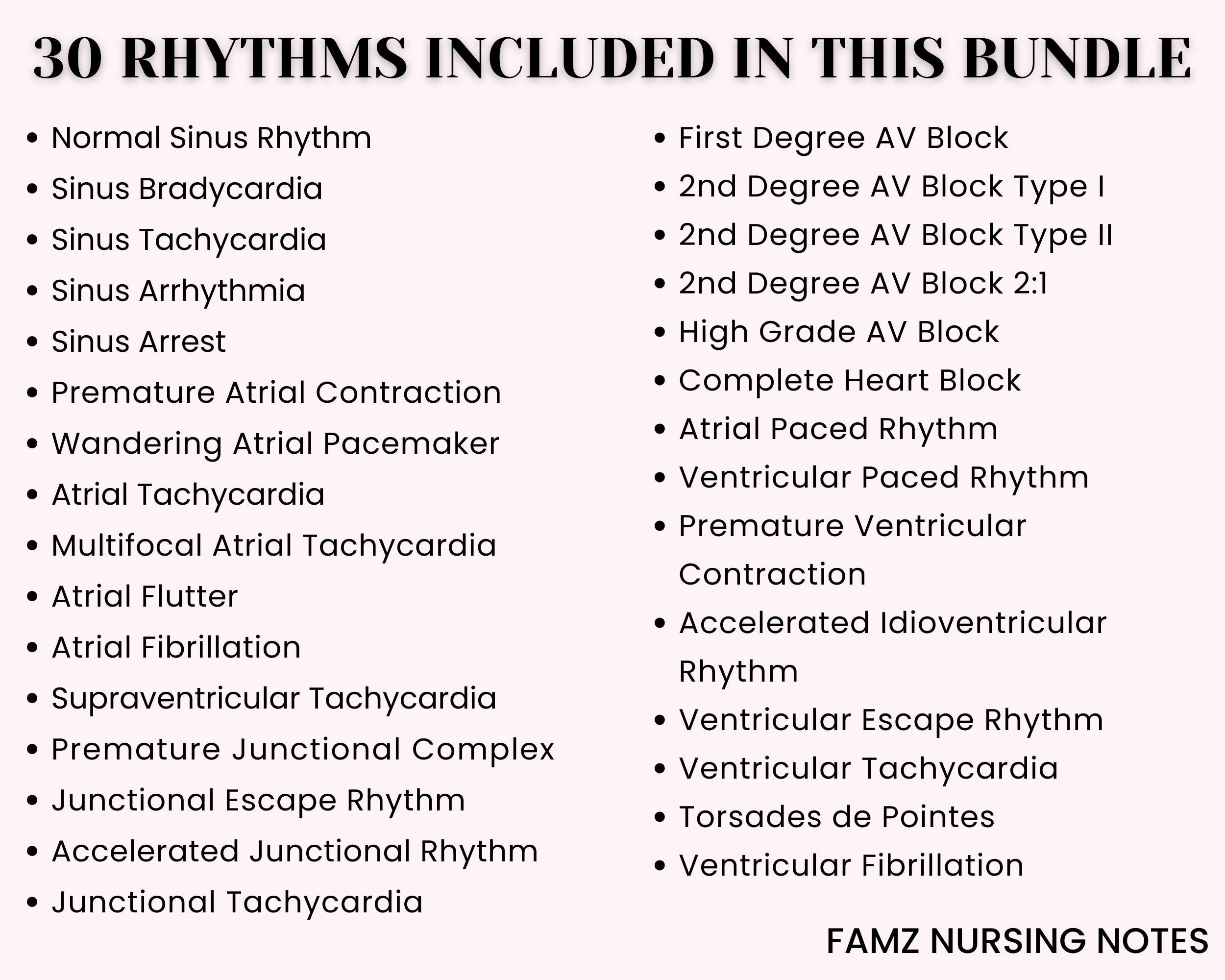 Ecg Notes Rhythms ECG Rhythm & Arrhythmias Cheat Sheet | ECG Study Guide | Nursing Notes ...
