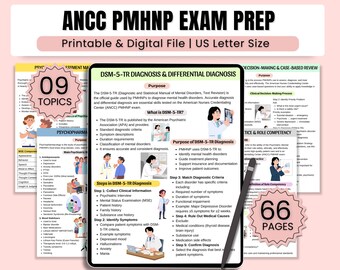 ANCC PMHNP Exam Study Guide | PMHNP Notes | Psychiatric Mental Health Bundle | Dsm 5 Tr Review