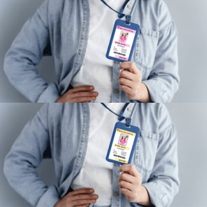 Kids Doctor ID Name Badge Doctor Badge Nurse Name Badge Medical ID Badge Editable Doctor Badge Pretend Play ID Card Template image 5