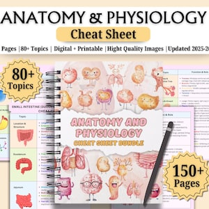 Anatomy and Physiology Cheat Sheet | A&P Study Notes | Human Anatomy | PDF | 150+ Pages