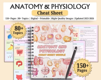 Anatomy and Physiology Cheat Sheet | A&P Study Notes | Human Anatomy | PDF | 150+ Pages