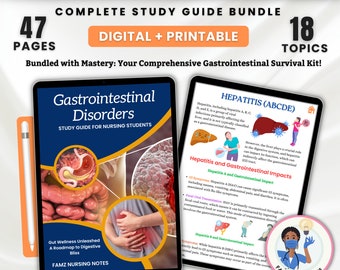 Gastrointestinal Notes | Gastrointestinal Disorders Bundle | Gut Health | Gastrointestinal Study Guide  | Nursing Notes | Digital Download