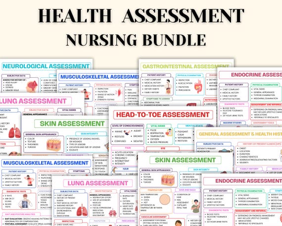 Health Assessment Nursing Bundle | Nurse Assessment | Nursing Notes | Study Guide | Head to Toe | 8 Topics | FAMZ Nursing Notes