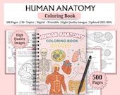500+ Human Anatomy Coloring Book Bundle | Anatomy Study Guide | Anatomy Art | Body Systems Coloring | Nursing Students Study Guide | PDF