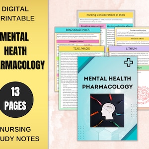 Psychische Gesundheit Pharmakologie Studienführer | NCLEX Pharmakologie | Stillnotizen | Psychiatrische Seelische Gesundheit Pflege | Lithium -Antipsychotika