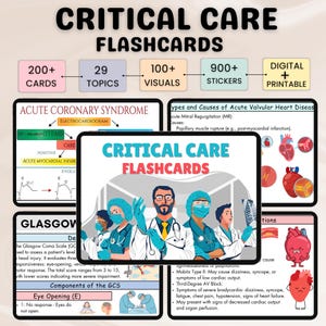 200+ kaarten voor intensive care | Intensieve zorg | Opmerkingen voor kritieke zorg | Verplegingsnotities | Studiegids | 900+ Goodnotes-stickers | Pdf