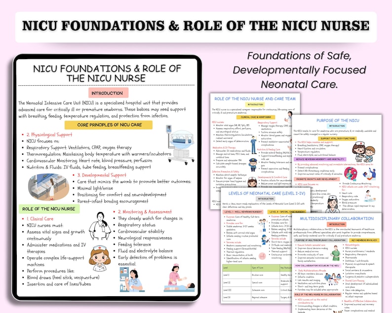 Neonatal Intensive Care Study Guide | NICU Nurse Notes | Neonatal Exam ...