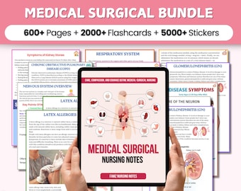 Med Surg Notes Bundle | Medical-Surgical Nursing | Nursing Study Guide | Instant Download PDF
