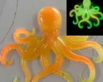 Résine Octopus Glow in the Dark - Méduse - Octopus - Art mural nautique - Décoration - Cadeau
