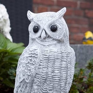Stone and Style stone figure eagle owl large frost-proof weatherproof cast stone