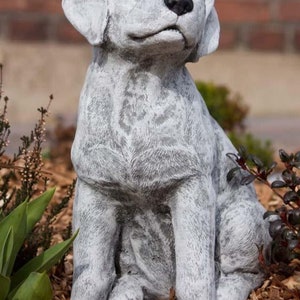 Stone figure dog Labrador large