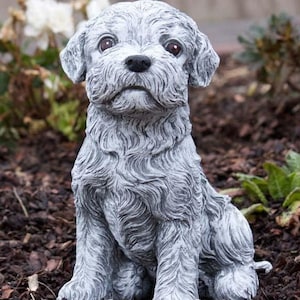 Steinfigur Hund grosser Malteser
