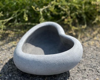 Pflanzschale Welle groß frostfest – organische Wellenform Gartendeko Steinguss handgefertigt Geschenk