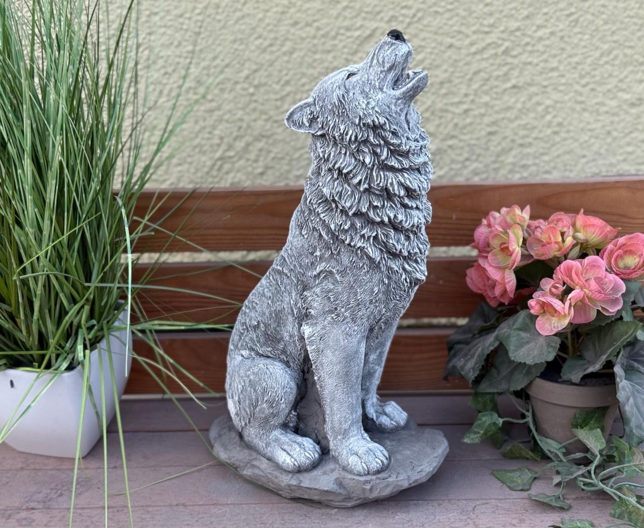 Buddha Statue Stehend XL 50 Cm | Frostfester Beton Für Garten & Wohnen | Handgefertigt In Deutschland