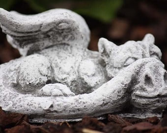 Figurine En Pierre Dragon Enzo Résistant Au Gel Figurine De Jardin