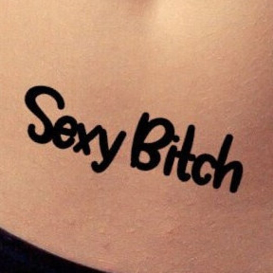 2 Erotische temporäre Tattoos SEXY BITCH - Fun Erwachsene Kinky ...