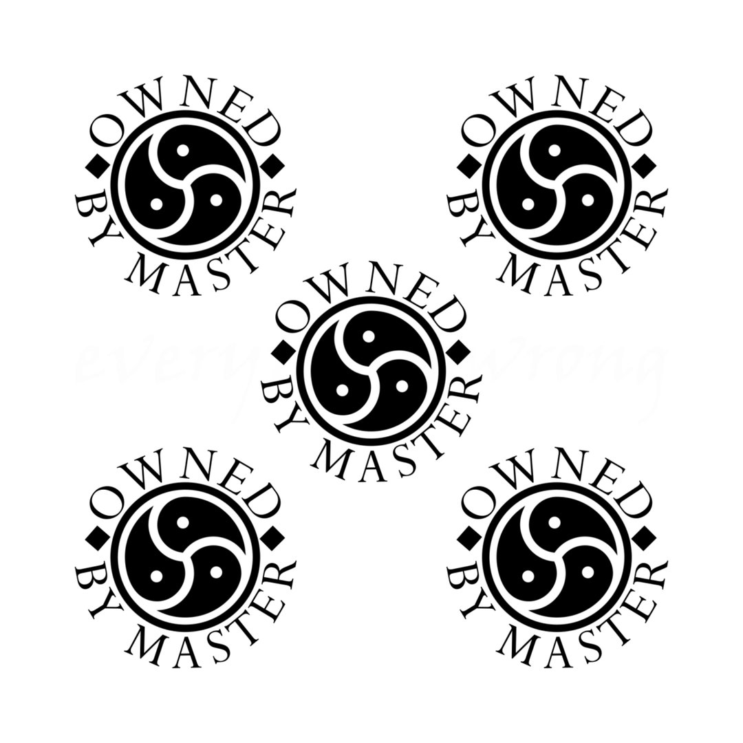 5 Bdsm Temporary Tattoos Owned By Master Circling Triskelion Symbol For Master And Slave Erotic