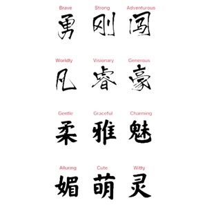 Chinese character tattoo | Original Design | Semi-Permanent Tattoo | 12 ankle/hand tattoos | Up to 2 weeks |  Your Best Qualities | Jagua