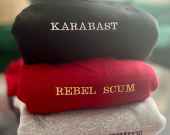 Star Wars One Liners | Embroidered Crewneck Sweatshirt (Unisex) | Simple | Karabast | Punch It Chewie | Padawan | Rebel Scum | Clone Wars