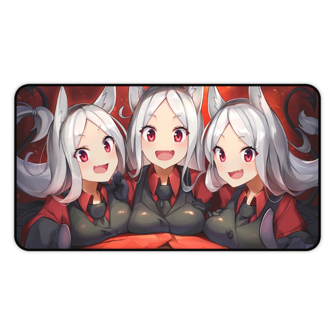 Cerberus Waifus Desk Mat Large Helltaker Mousepad Gaming Playmat Etsy