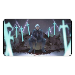 Vergil Swords Devil May Cry Alfombrilla de escritorio para juegos • Alfombrilla de ratón de anime • Tapete de juegos de videojuegos