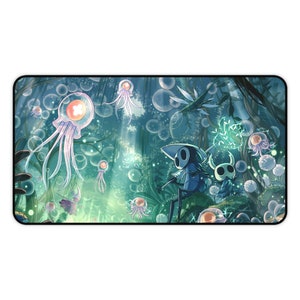 Alfombrilla de escritorio para juegos Hornet Quirrel y Hollow Knight • Alfombrilla de ratón para jugadores • Alfombrilla antideslizante