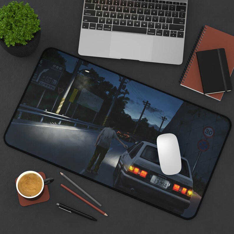 Initial D Takumi Fujiwara Toyota AE86 Gaming Desk Mat Anime Etsy