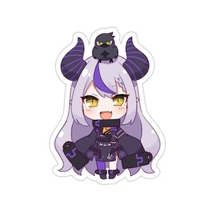 Chibi La Darknesss Hololive Waterproof Sticker • Gaming Vinyl Car Decal