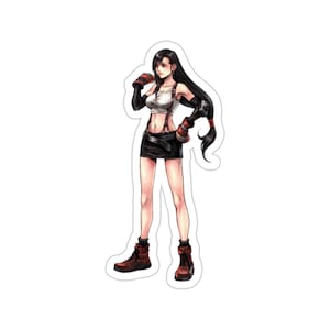 Classic Tifa Lockhart FFVII Waterproof Sticker • Final Fantasy 7 Gaming Vinyl Car Decal