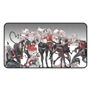Helltaker Cast Desk Mat • Cute Gaming Mousepad • MTG Playmat