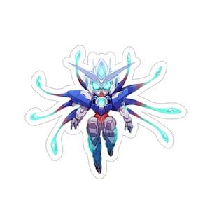 Chibi 00 Qan T Gundam Waterproof Sticker • Anime Mecha Vinyl Car Decal