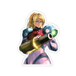 Metroid Samus Power Suit waterdichte sticker • Weerbestendige autosticker van gamingvinyl