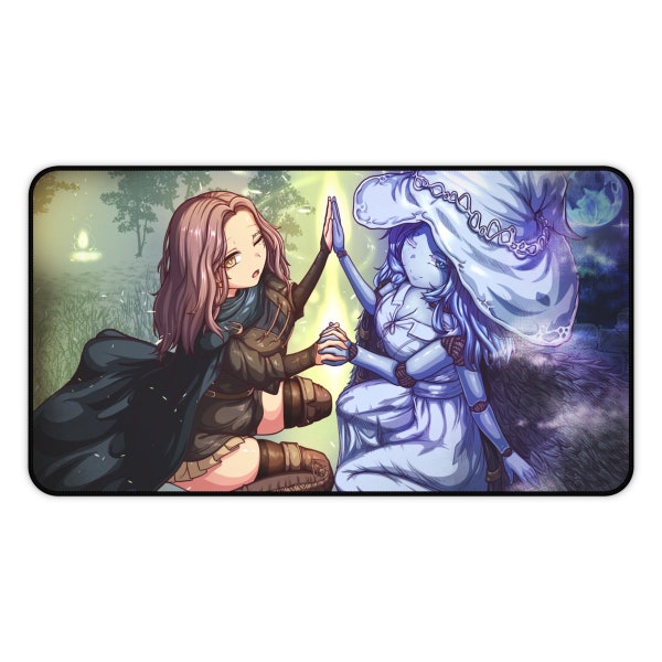 Kawaii Melina and Ranni the Witch Elden Ring Gaming Desk Mat • Anime Mousepad • Non Slip Playmat