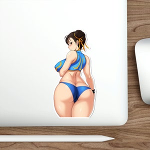 Big Butt Chun Li Waterproof Sticker • Ecchi Vinyl Decal • Sexy Waifu