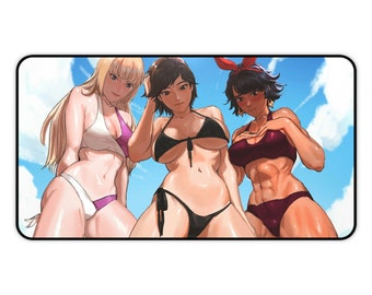 Tekken Bikini Waifus Desk Mat • Non Slip Gaming Mousepad