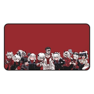 Helltaker Characters Desk Mat • Video Game Mousepad • Gaming Playmat