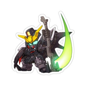 Chibi Deathscythe Hell Gundam Waterproof Sticker • Anime Mecha Vinyl Car Decal